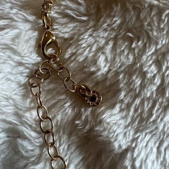 NEW BaubleBar Gold Crystal Baguette Collar Necklace Minimalist - Picture 8 of 10